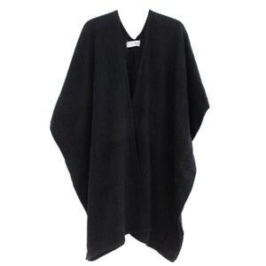 Long Black Walking Cloak/Cape - Mexican woven cotton